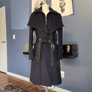 Mackage - Nori 2-In-1 Double Face Wool Coat With Sash (Size S)